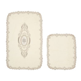 Mijölnir Selonya D - Cream Juego de Alfombras de Baño